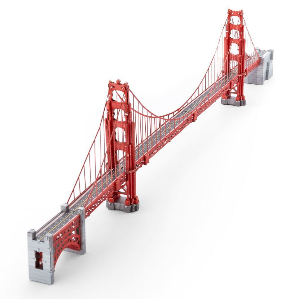 Metal Earth, Red, 3D Model Kits, Metal, Art & School, Red Golden Gate, 833610